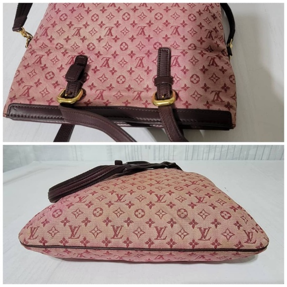 Authentic LOUIS VUITTON Cerise Monogram Mini Lin Francoise Shoulder Bag - Picture 12 of 16